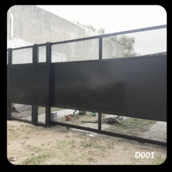 D001 - Portón de chapa galvanizada y metal desplegado x m2
